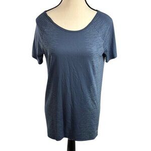 Under Armour T Shirt Womens Size S Blue Short Sleeve Athletic Workout Top